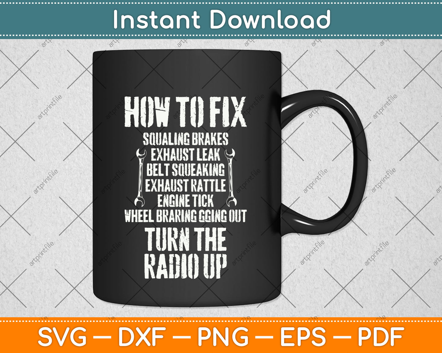 How to Fix A Car Funny Car Auto Mechanic Svg Png Dxf Digital Cutting File