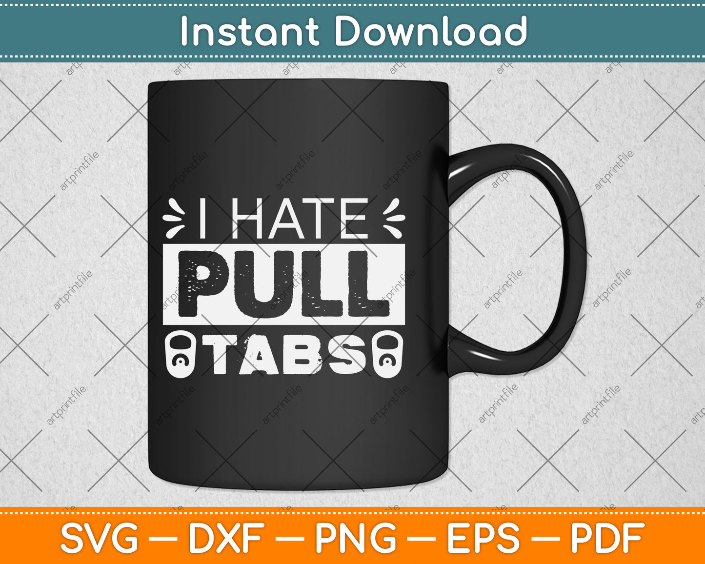 I Hate Pull Tabs Metal Detecting Svg Png Dxf Digital Cutting File