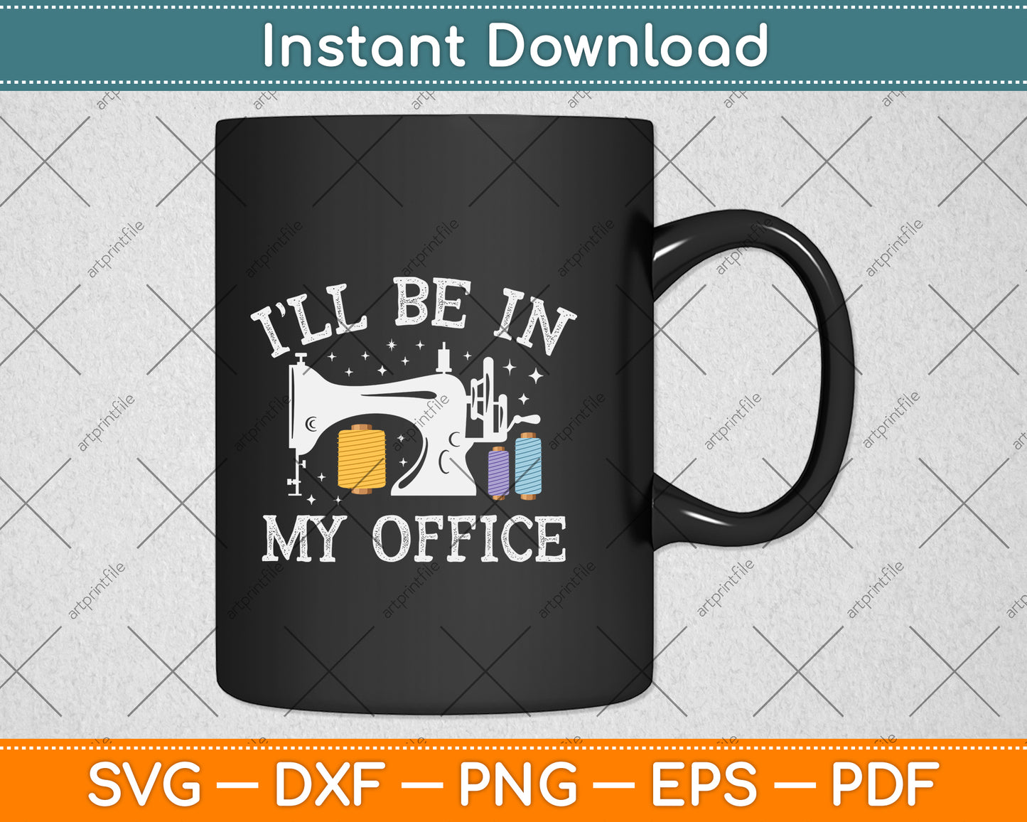 I’ll Be In My Office Cool Sewing Quilting Knitting Svg Png Dxf Digital Cutting File