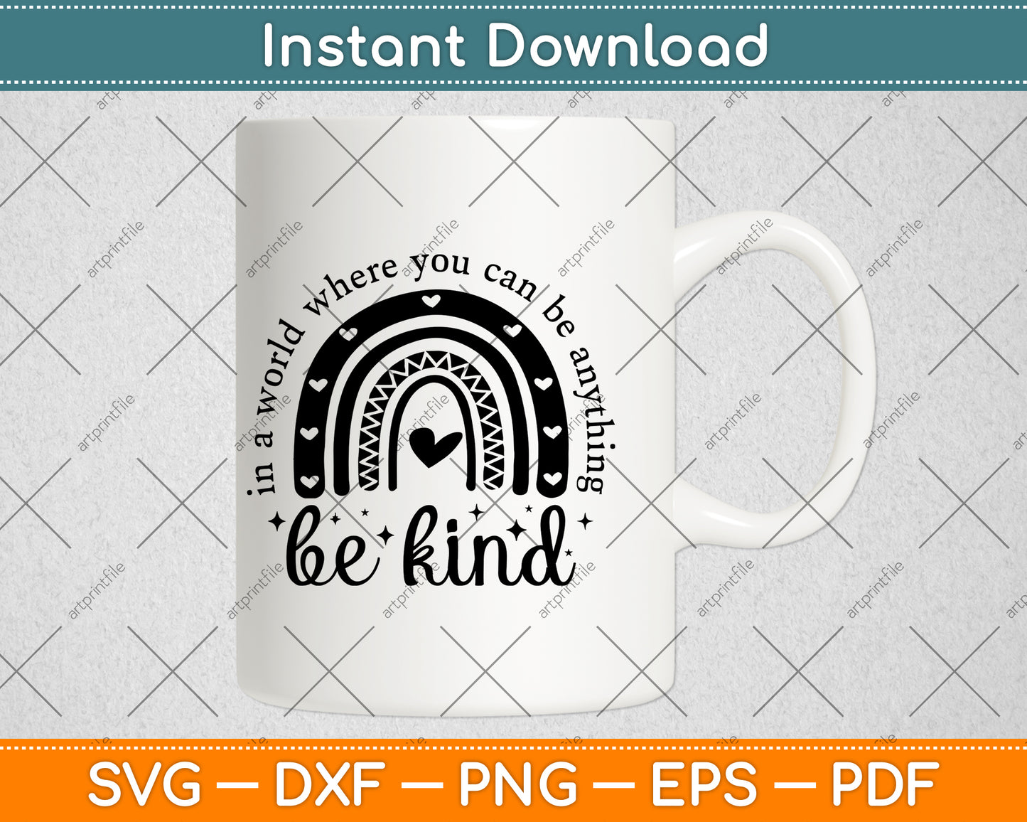 In A World Where You Can Be Anything Be Kind Svg Png Dxf Digital Cutting File
