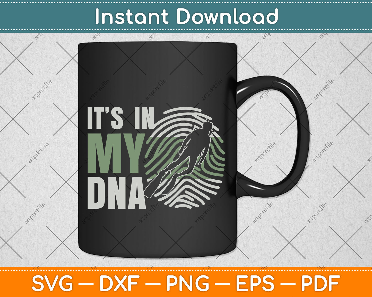 It’s In My DNA Scuba Diving Svg Png Dxf Digital Cutting File