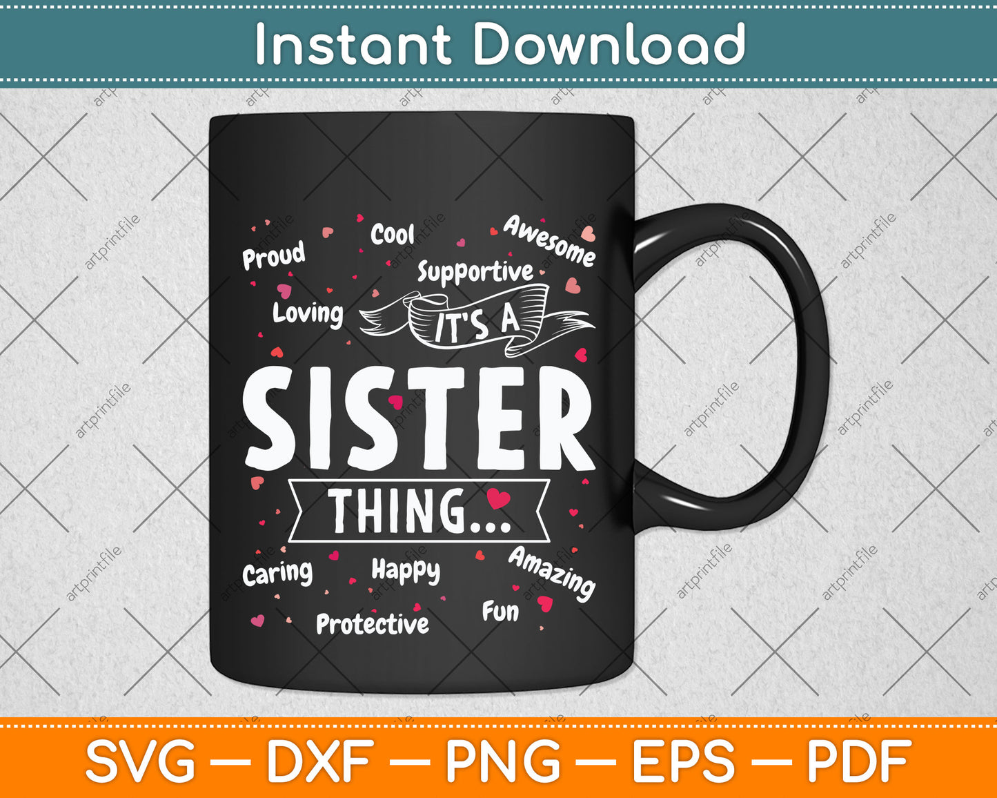 It's a Sister Thing Funny Sayings Cute Sister Mothers Day Svg Png Dxf Cutting File
