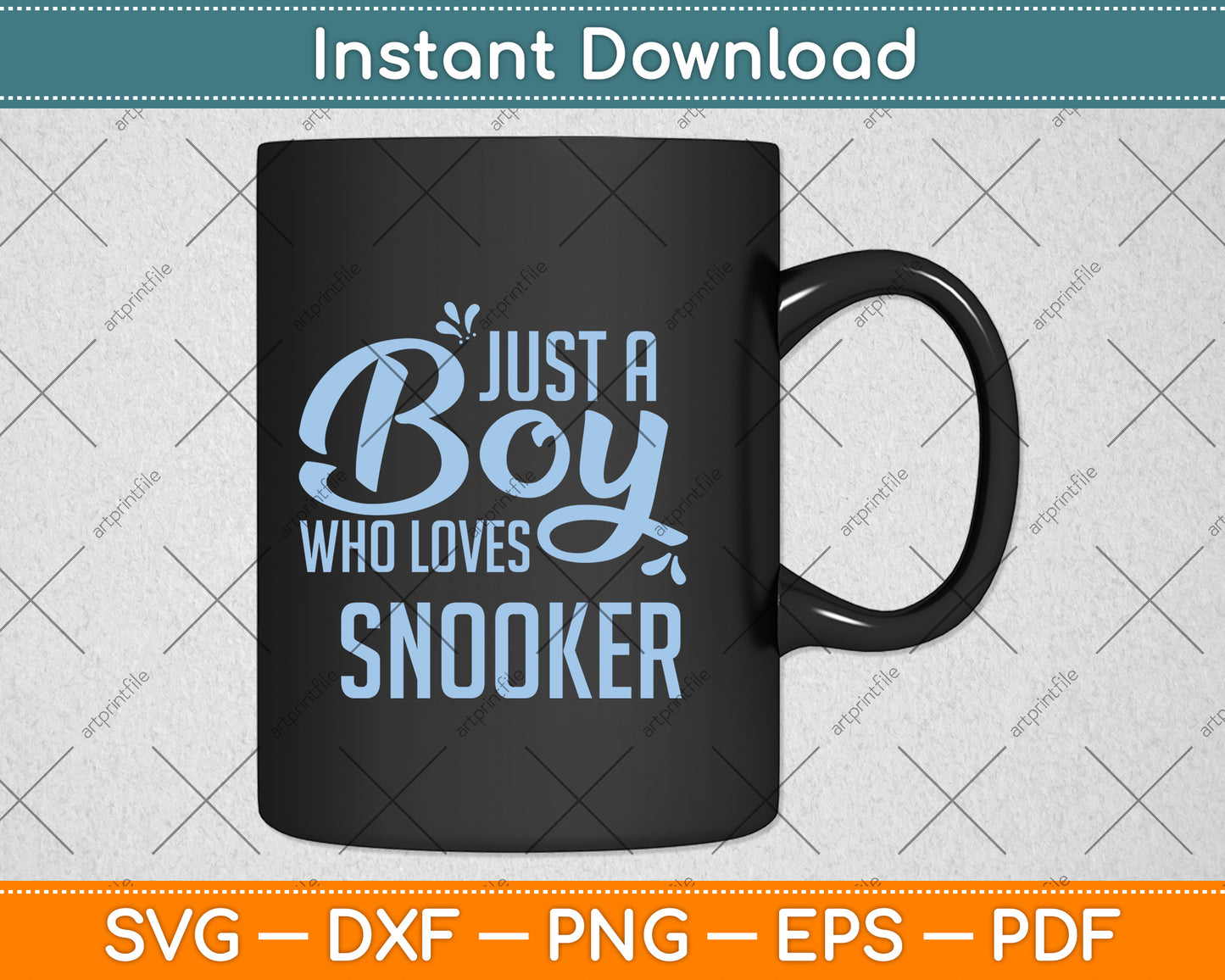 Just A Boy Who Loves Snooker Funny Snooker Player Svg Png Dxf Digital Cutting File