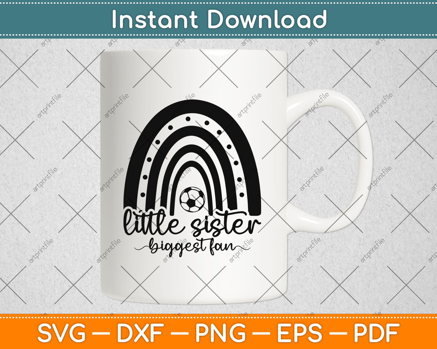 Little Sister Biggest Fan Soccer Girl Toddler Sister Fan Svg Png Dxf Digital Cutting File