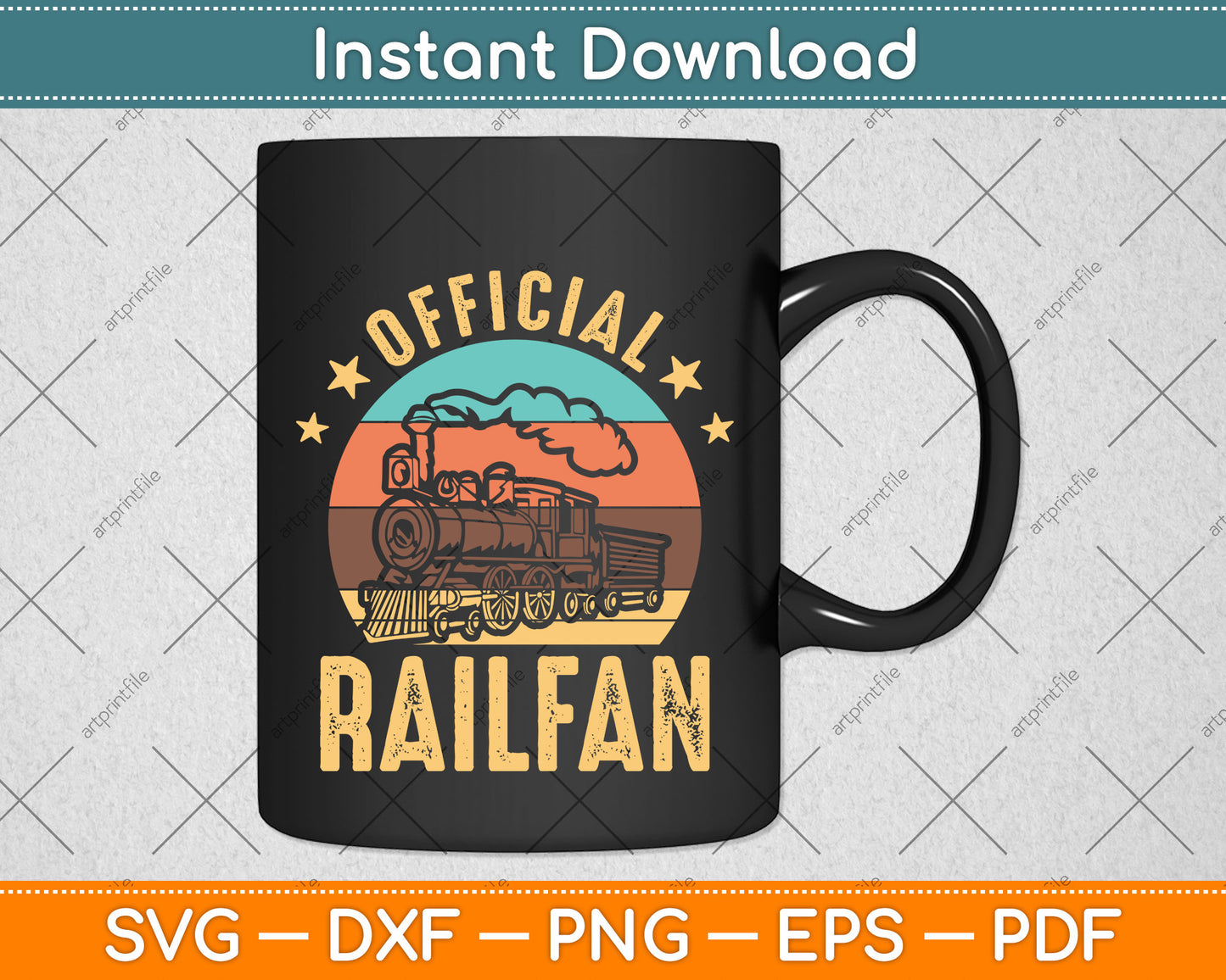 Official Railfan Funny Train Svg Png Dxf Digital Cutting File