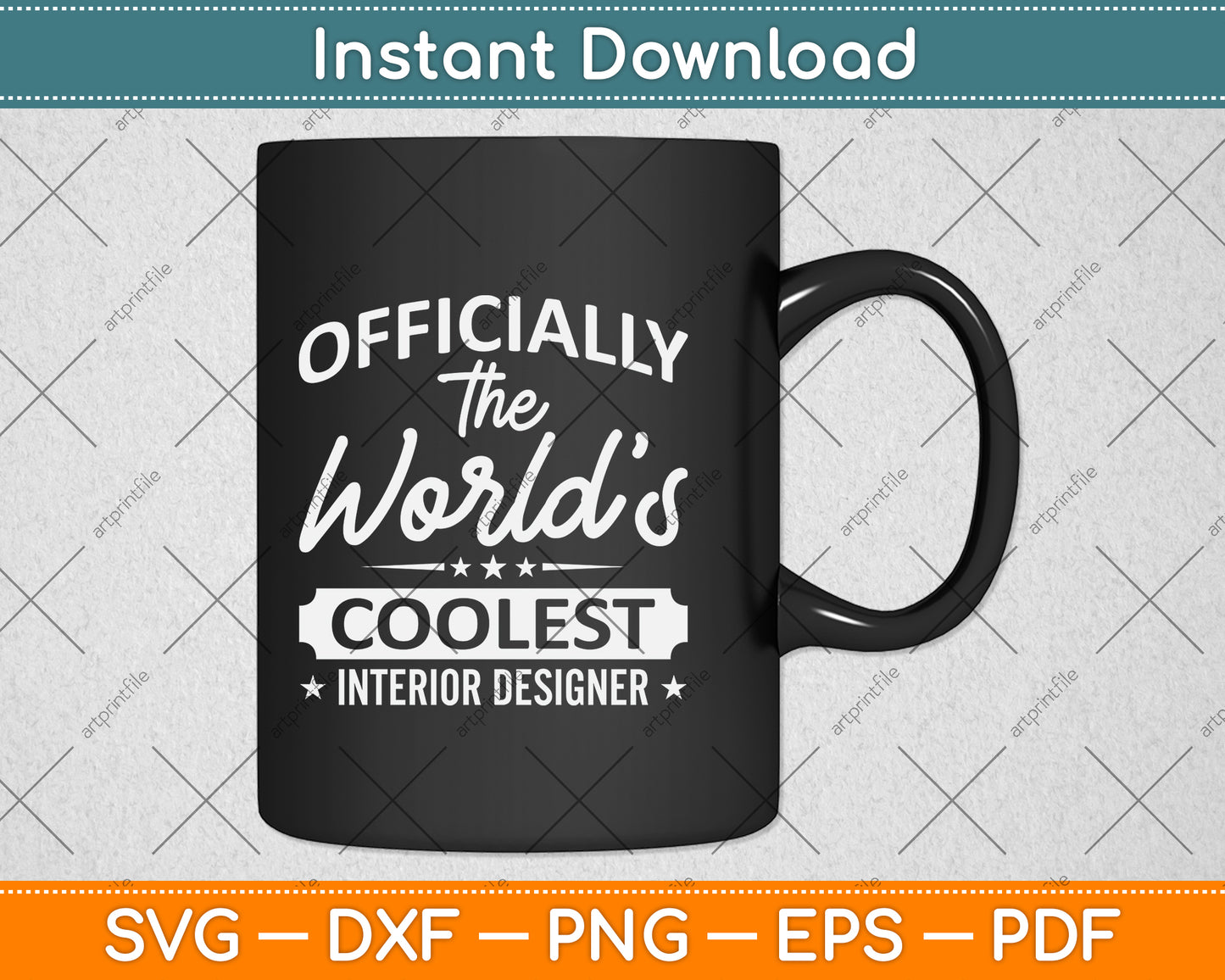 Officially The World's Coolest Interior Designer Svg Png Dxf Digital Cutting File