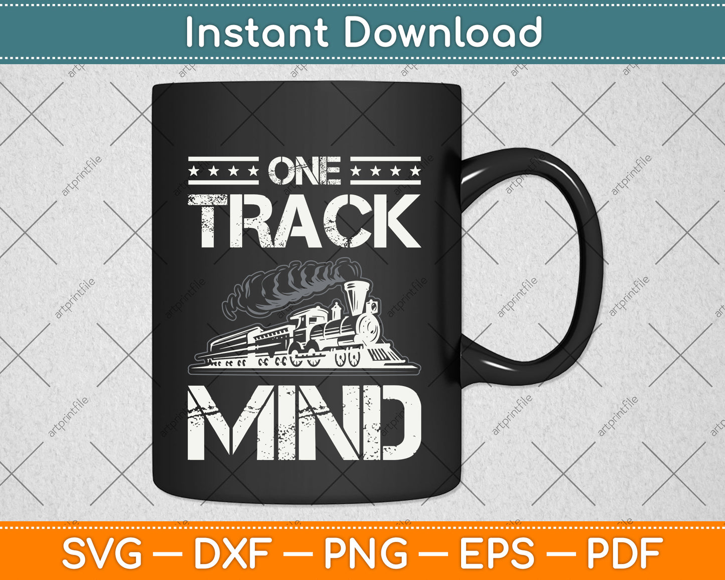One Track Mind Train Funny Svg Png Dxf Digital Cutting File