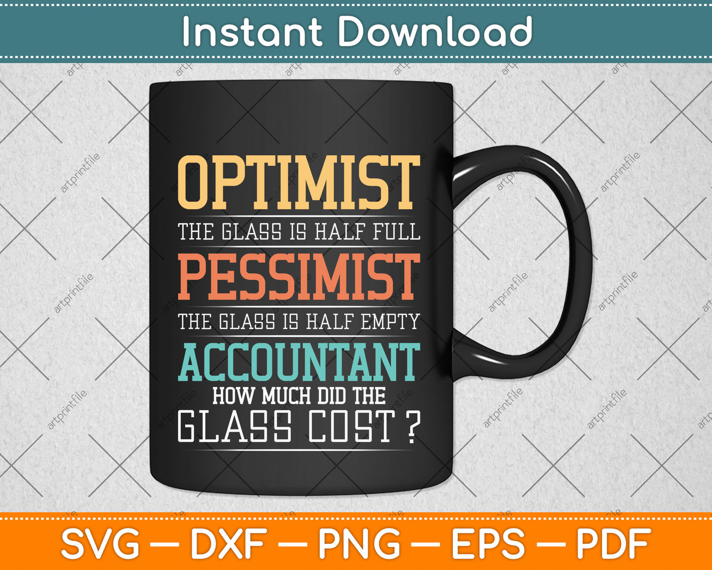 Optimist Accounting Public Accountant Bookkeeper Svg Png Dxf Digital Cutting File