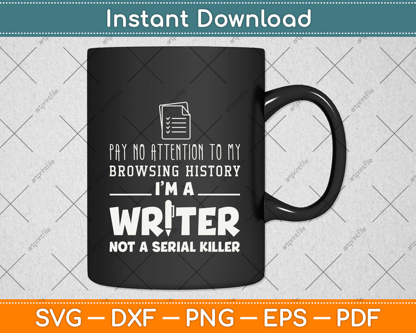 Pay No Attention To My Browsing History I’m A Writer Svg Png Dxf Digital Cutting File