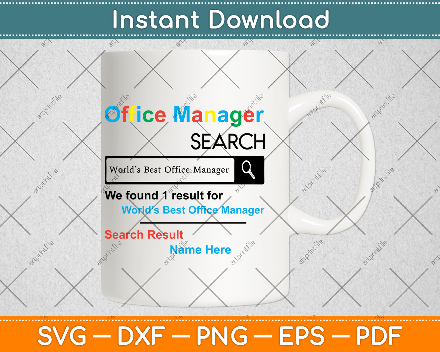 Personalized Office Manager Svg Png Dxf Digital Cutting File