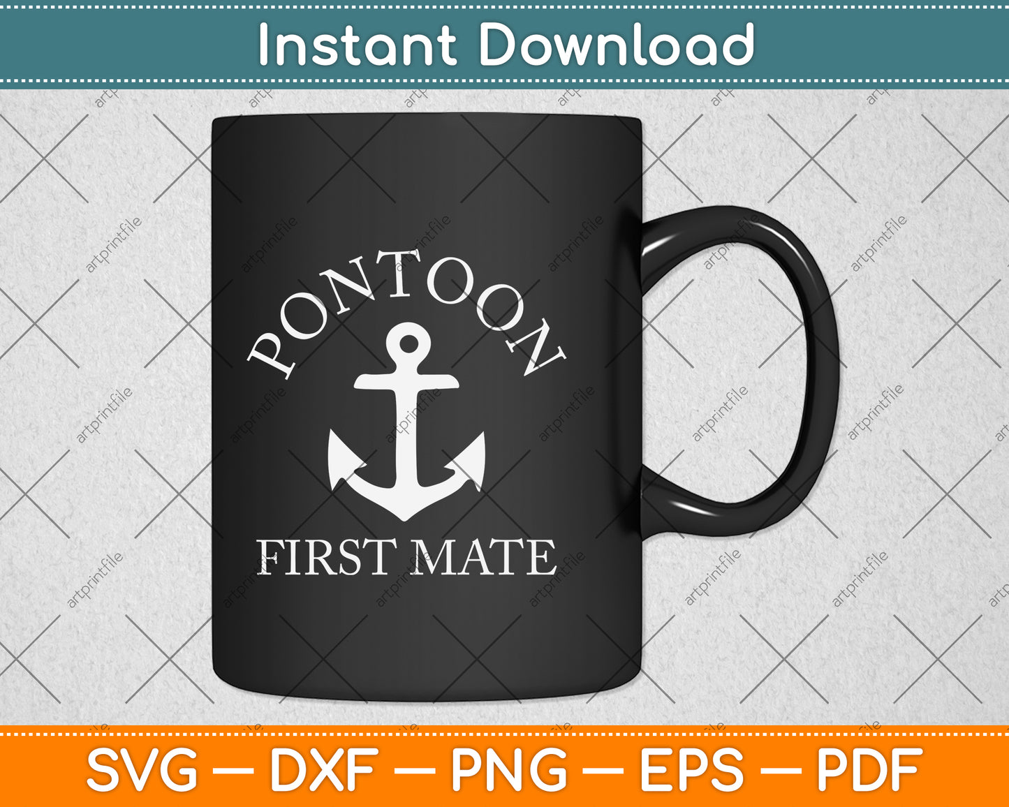 Pontoon First Mate Boat Svg Png Dxf Digital Cutting File