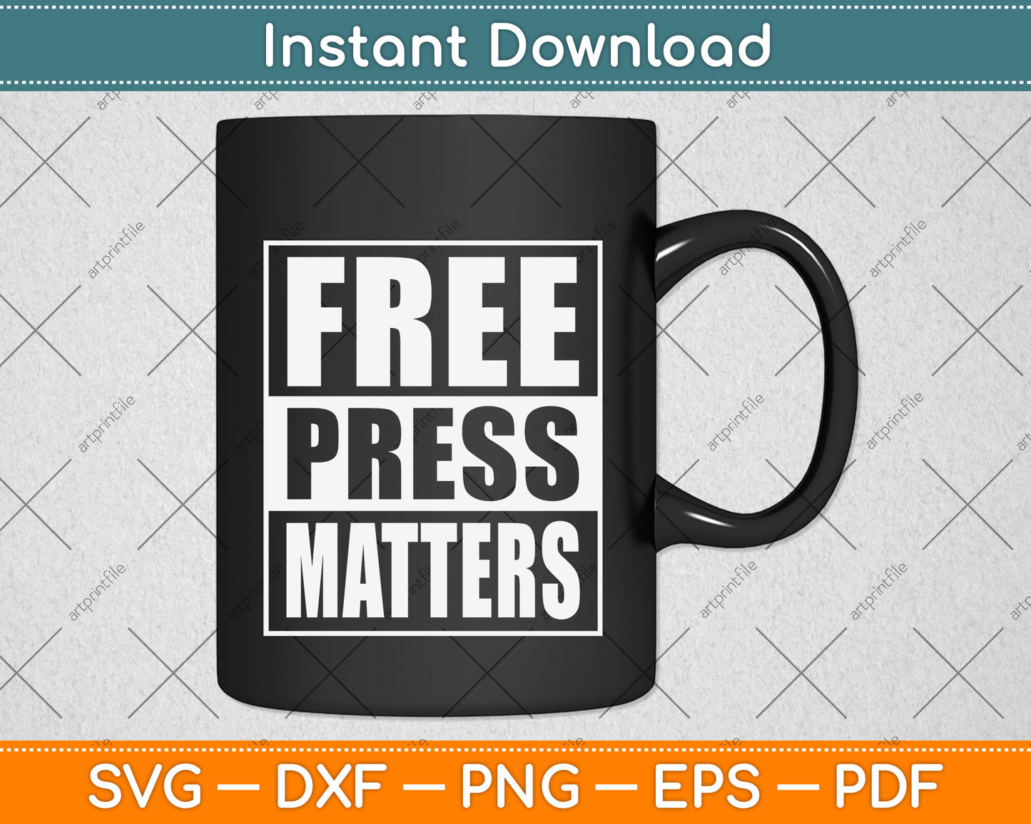Press Free Matter Freedom Journalism Reporter Svg Png Dxf Digital Cutting File