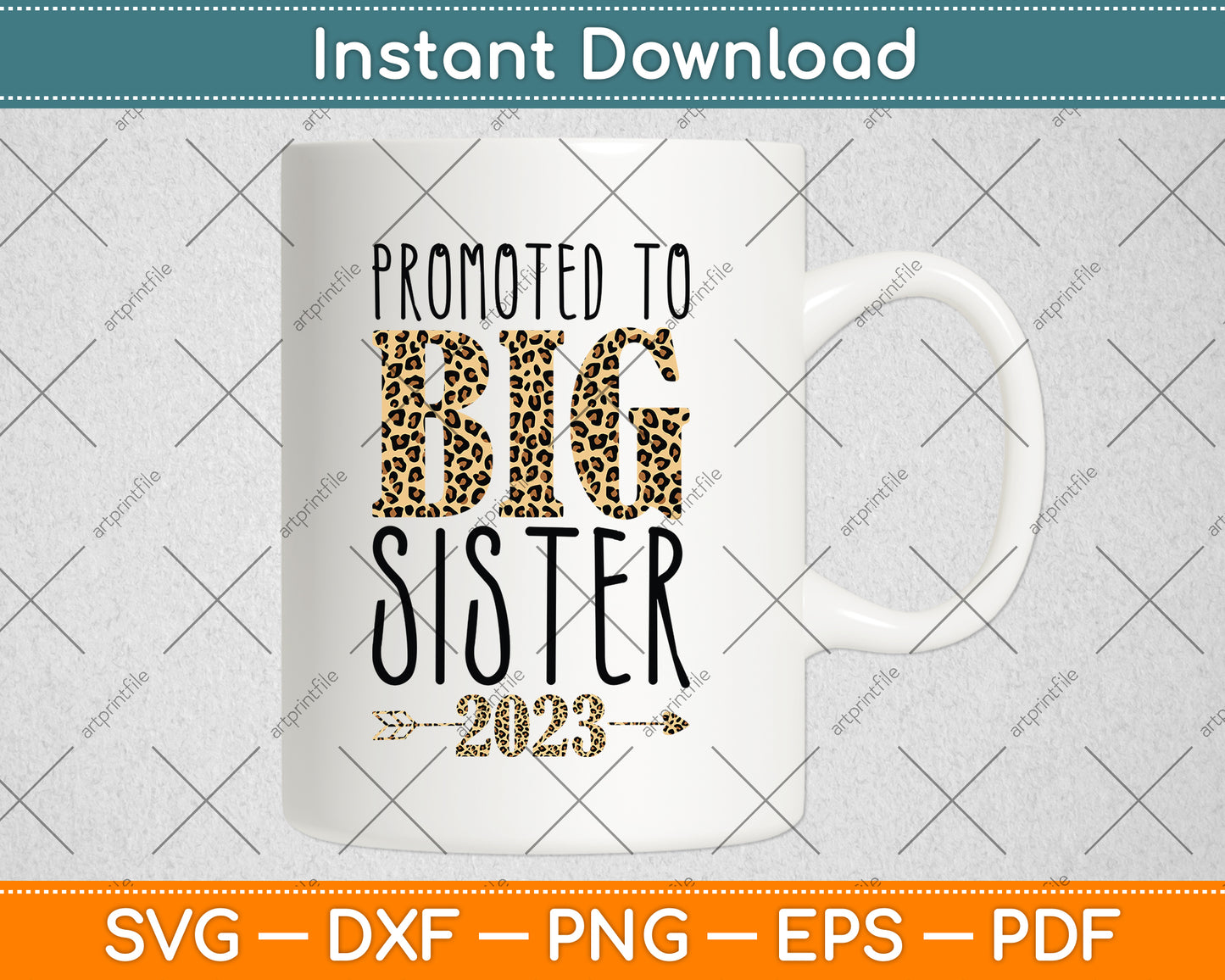 Promoted to Big Sister 2023 Siblings Day Svg Png Dxf Digital Cutting File