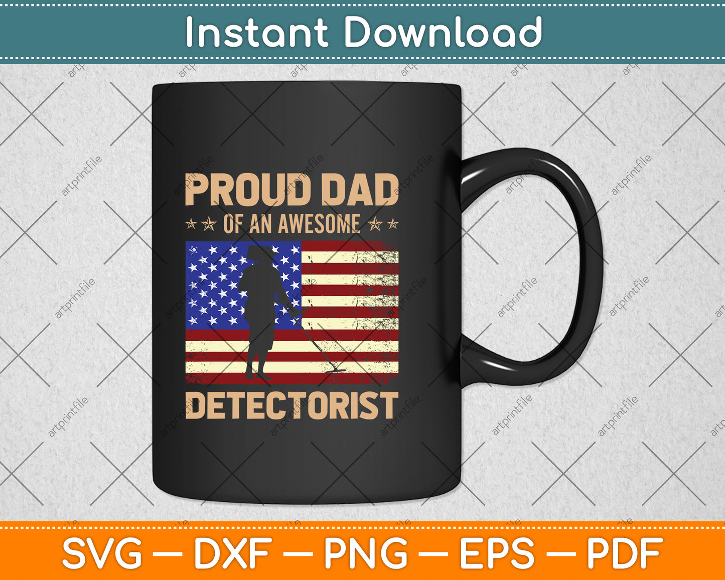 Proud Dad Of An Awesome Detectorist Svg Png Dxf Digital Cutting File