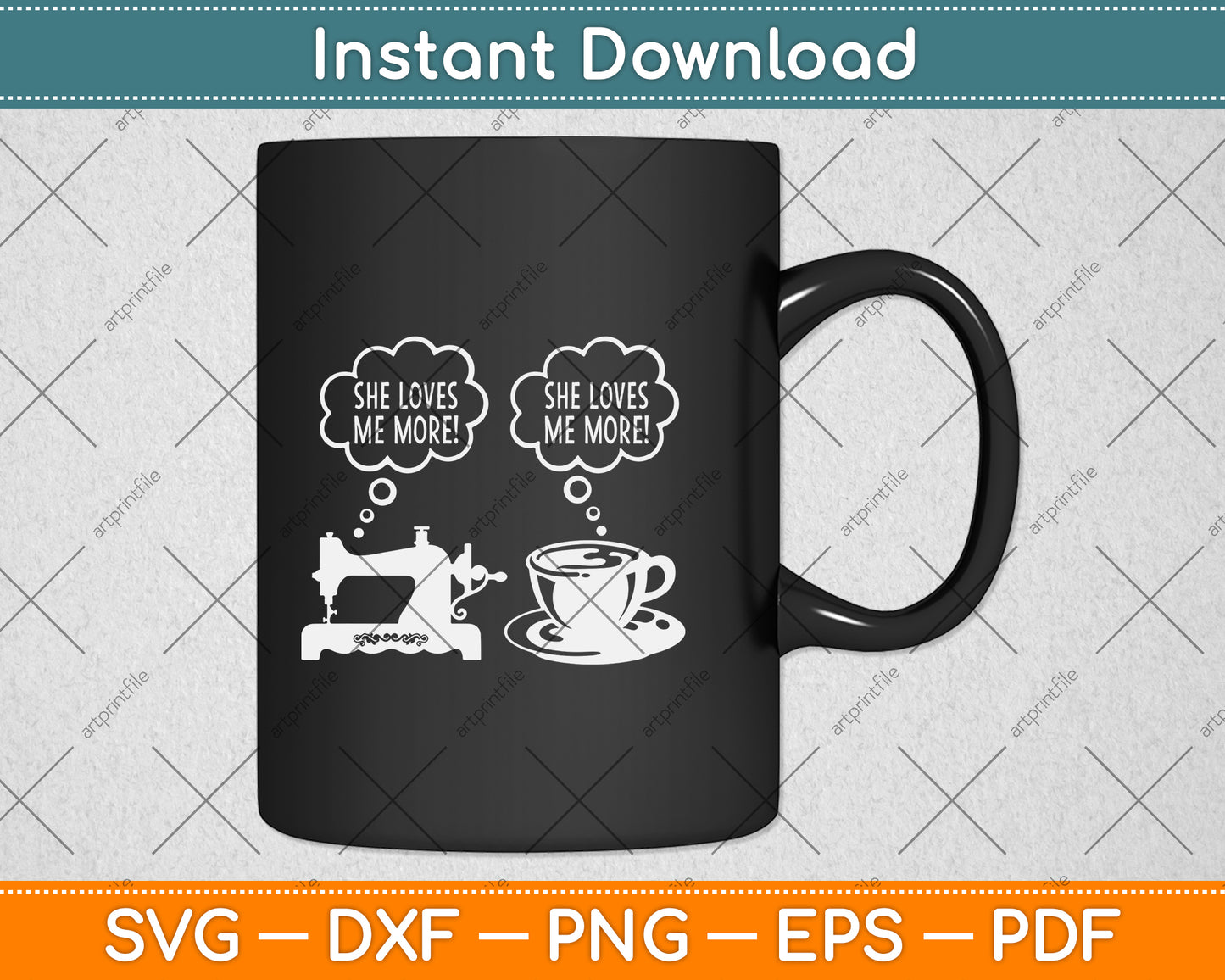 Sewing Machine Coffee Funny Sew Quilting Svg Png Dxf Digital Cutting File