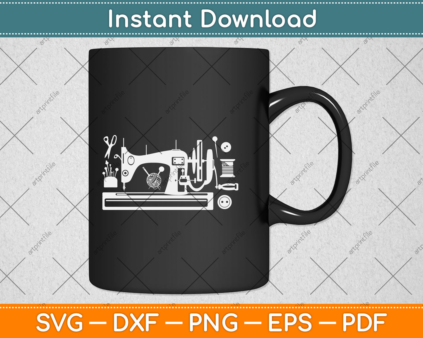 Sewing Quilting Machine Svg Png Dxf Digital Cutting File