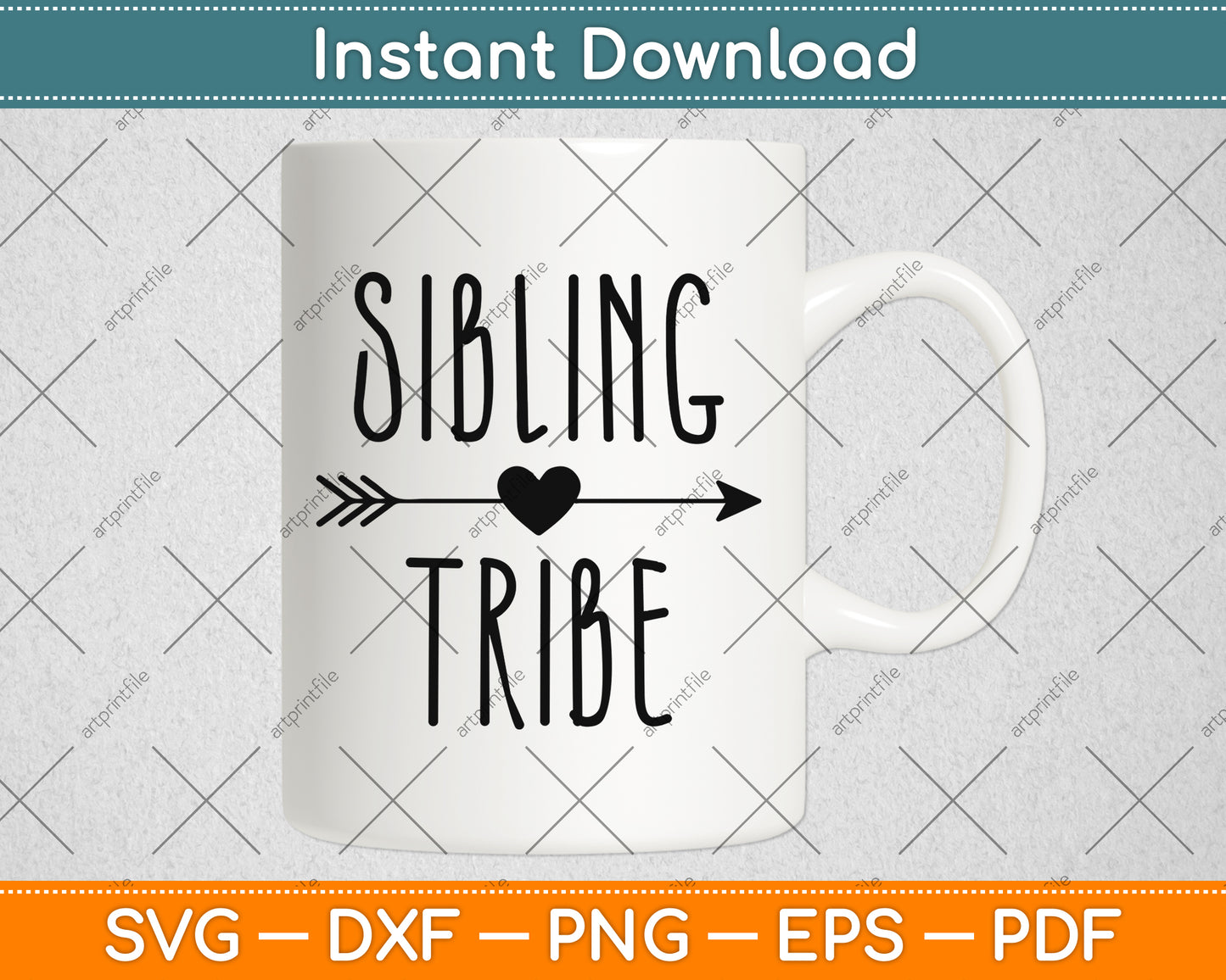 Sibling Tribe Svg Png Dxf Digital Cutting File