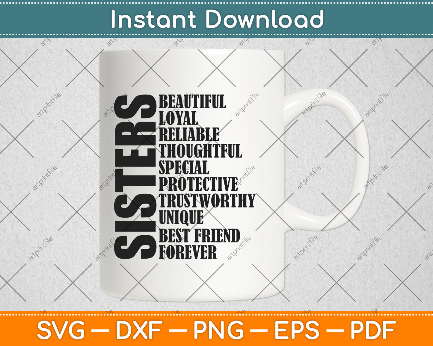 Sisters Will Always be Connected By Heart Svg Png Dxf Digital Cutting File