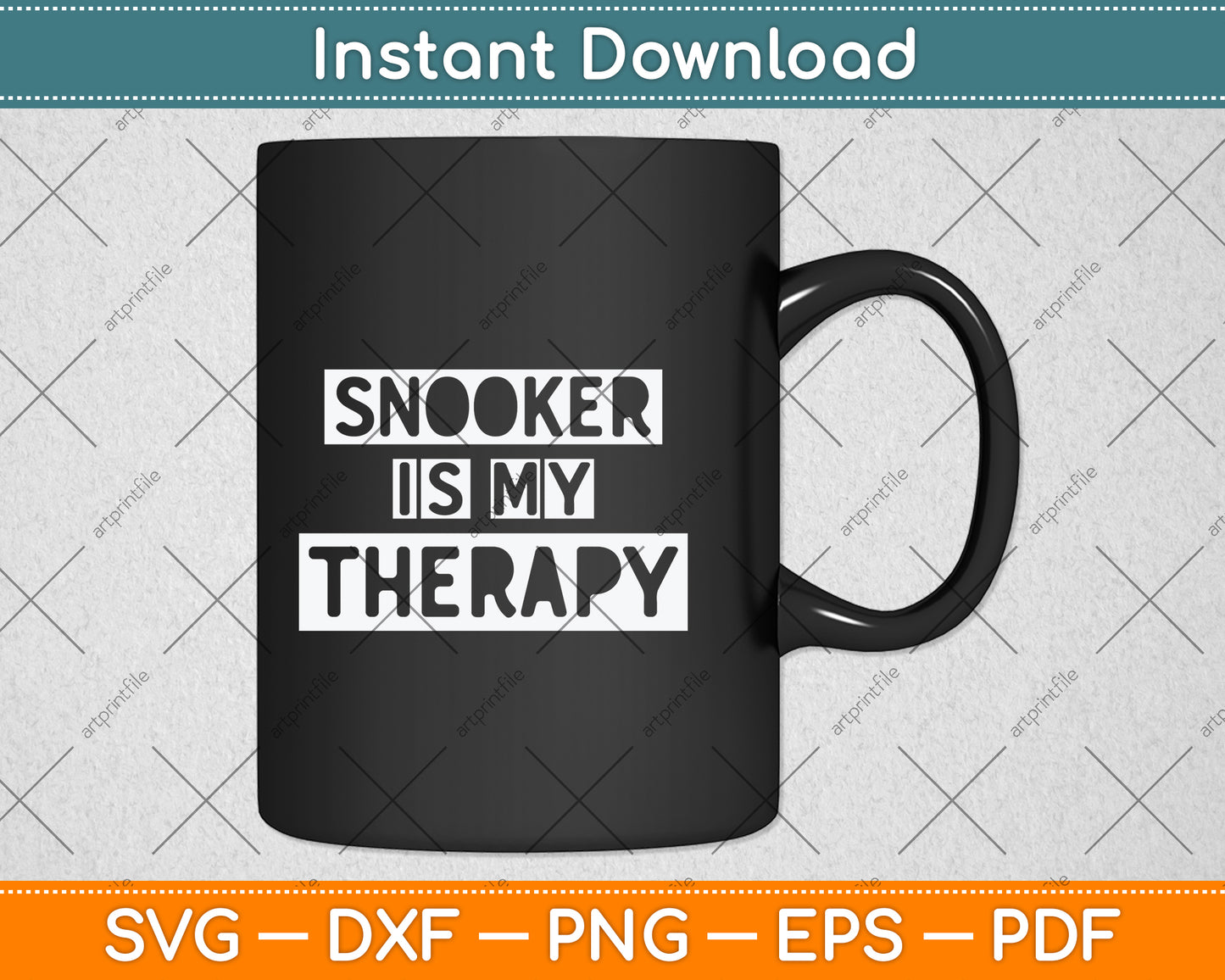 Snooker Is My Therapy - Snooker Player Svg Png Dxf Digital Cutting File