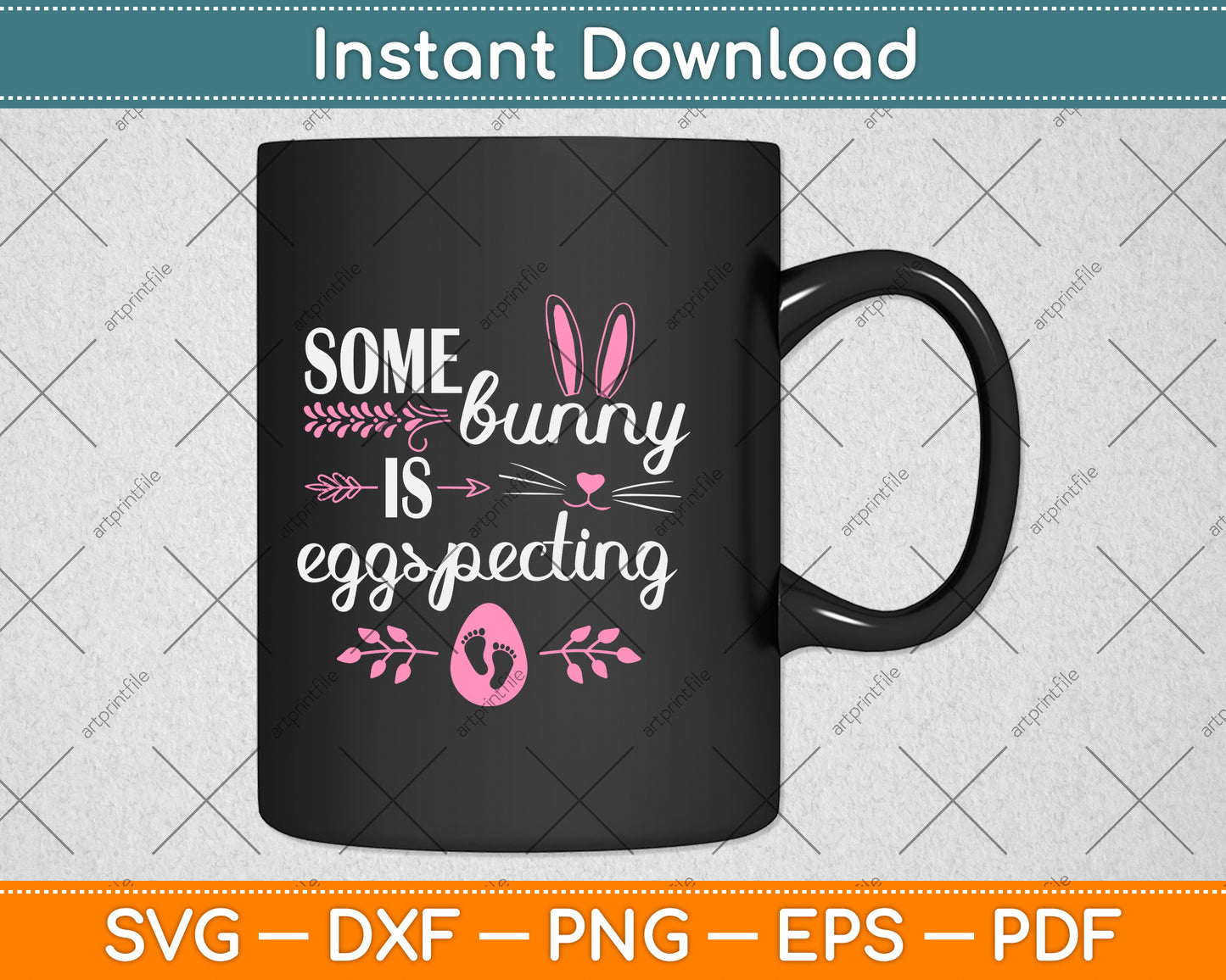 Some Bunny is EggSpecting Easter Pregnancy Announcement Svg Png Dxf Cutting File