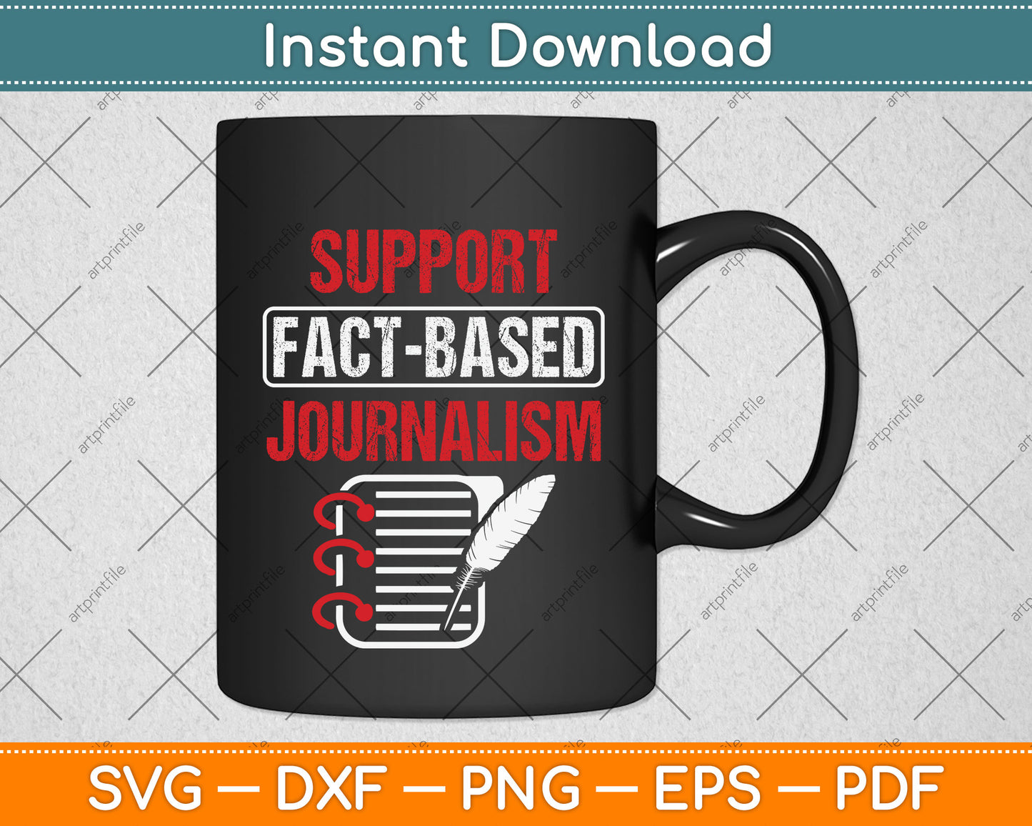 Support Fact-Based Journalism Svg Png Dxf Digital Cutting File