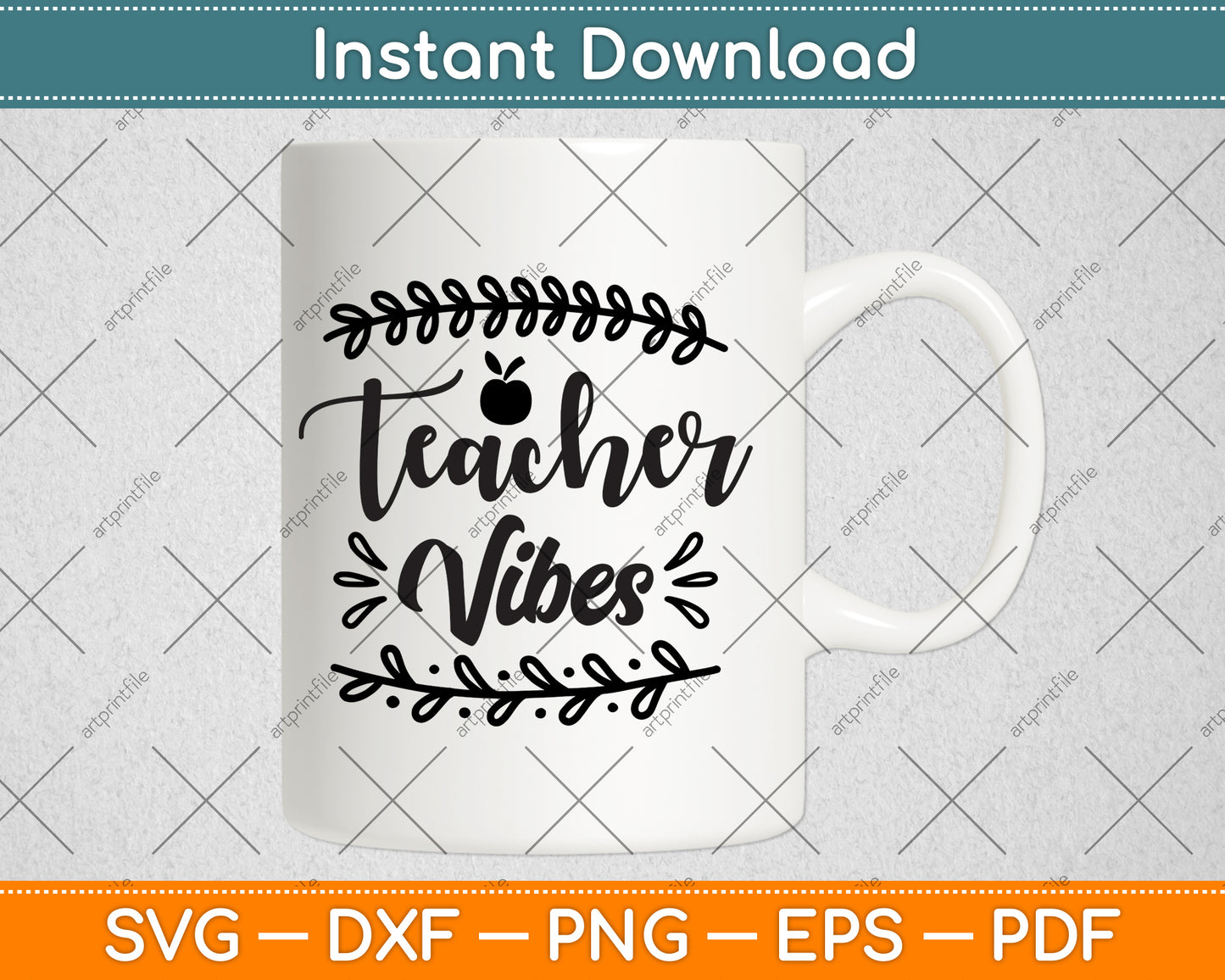 Teacher Vibes Svg Png Dxf Digital Cutting File