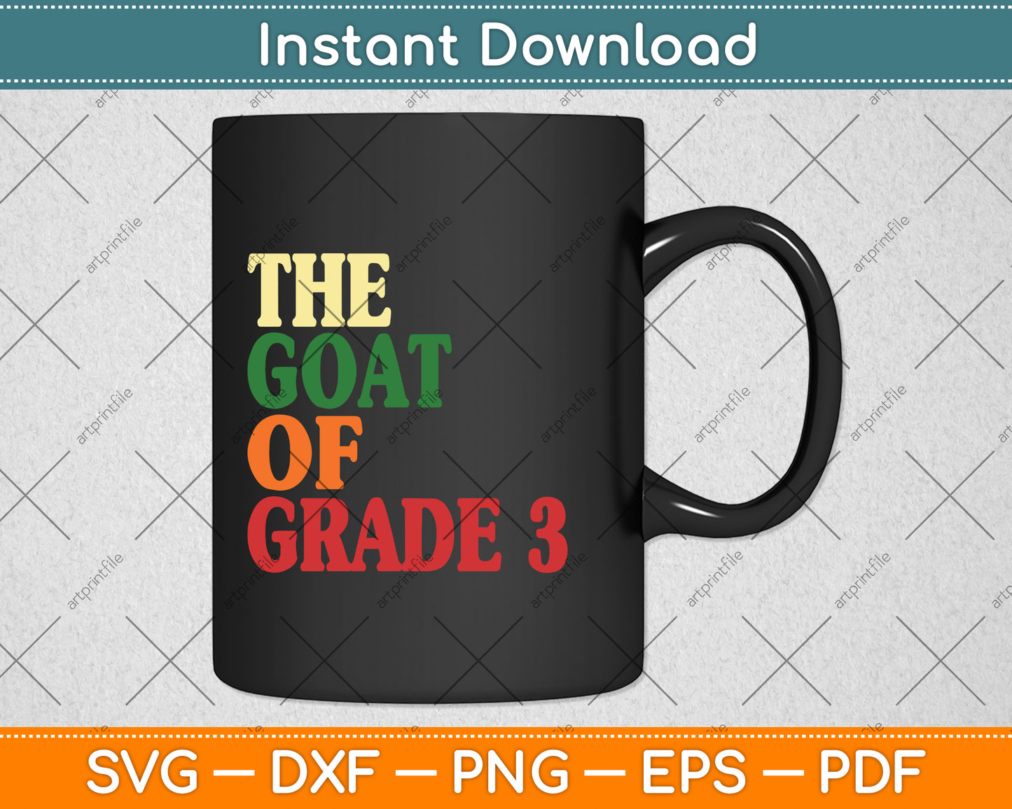 The Goat Of Grade 3 Kids 3rd Grade Boys Back to School Svg Png Dxf Cutting File