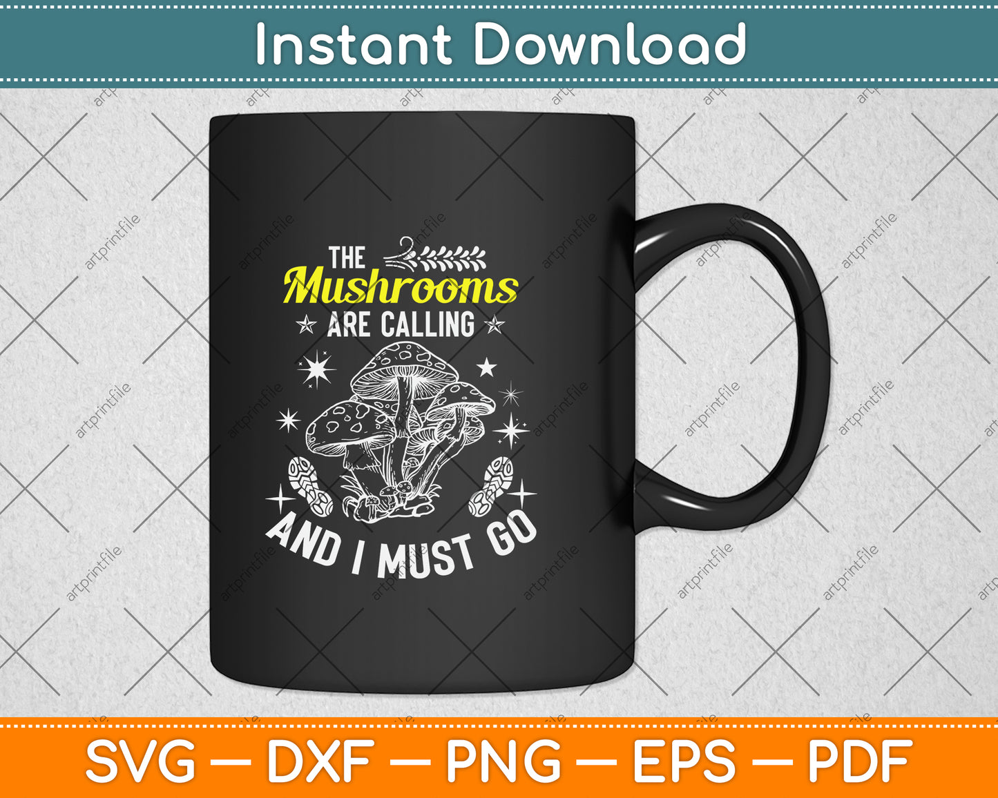 The Mushrooms Are Calling Mushroom Hunter Svg Png Dxf Digital Cutting File