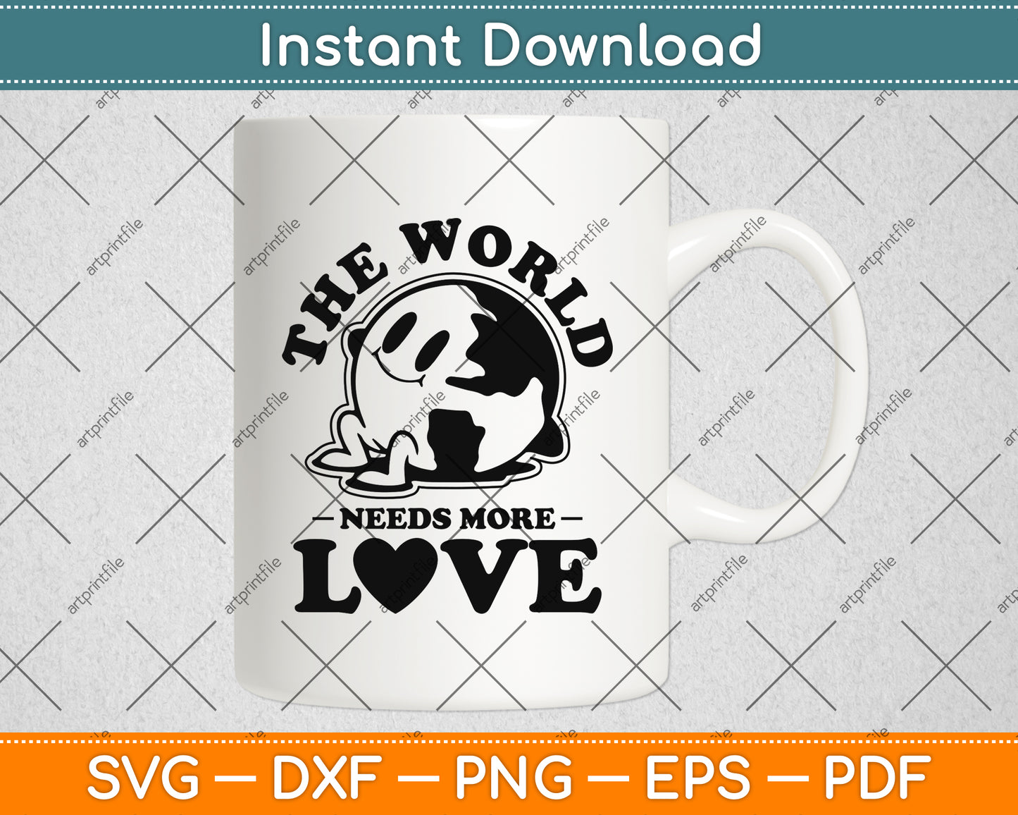The World Needs More Love Svg Png Dxf Digital Cutting File