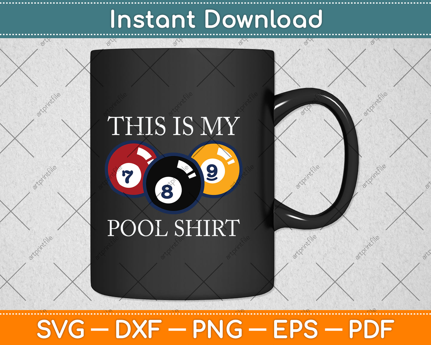 This Is My Pool Shirt Billiard Funny Pool Player Svg Png Dxf Digital Cutting File
