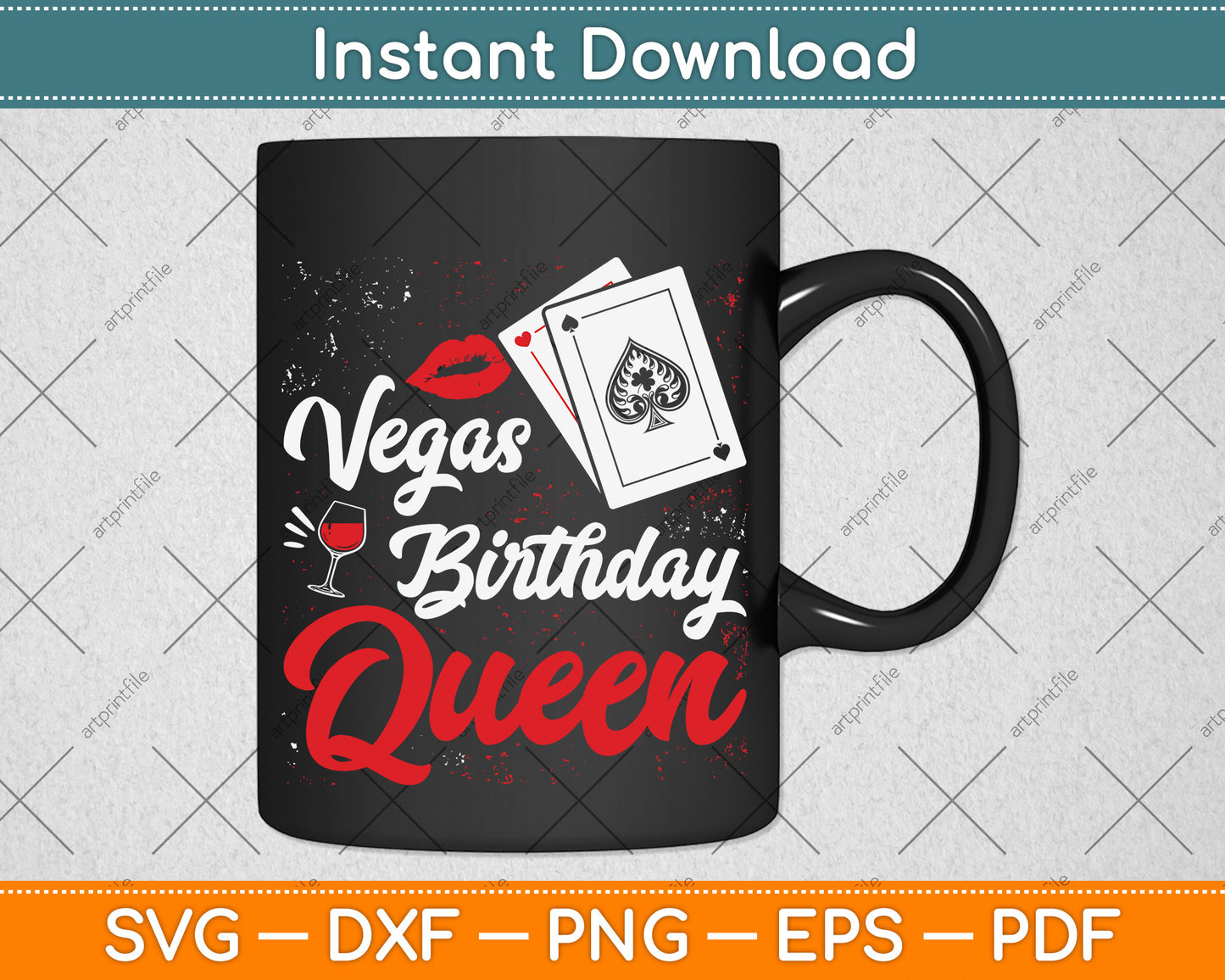 Vegas Birthday Queen Birthday Svg Png Dxf Digital Cutting File