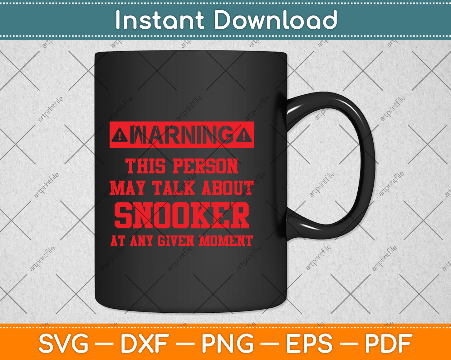 Warning This Person May Talk About Snooker Funny Snooker Svg Png Dxf Cutting File