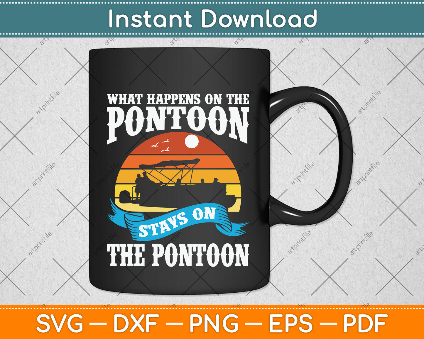 What Happens On The Pontoon Boat Funny Boating Svg Png Dxf Digital Cutting File