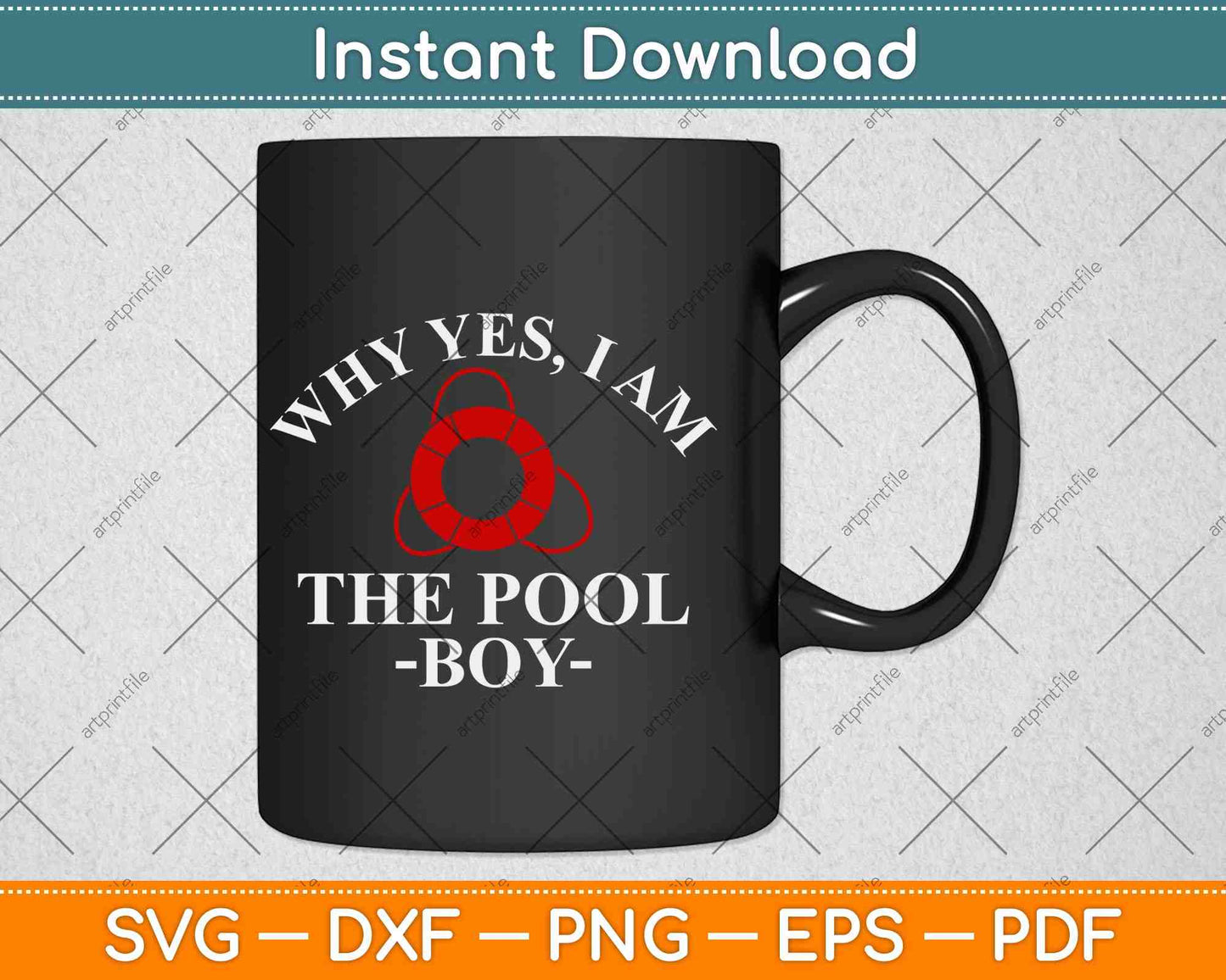 Why Yes I Am The Pool Boy Svg Png Dxf Digital Cutting File
