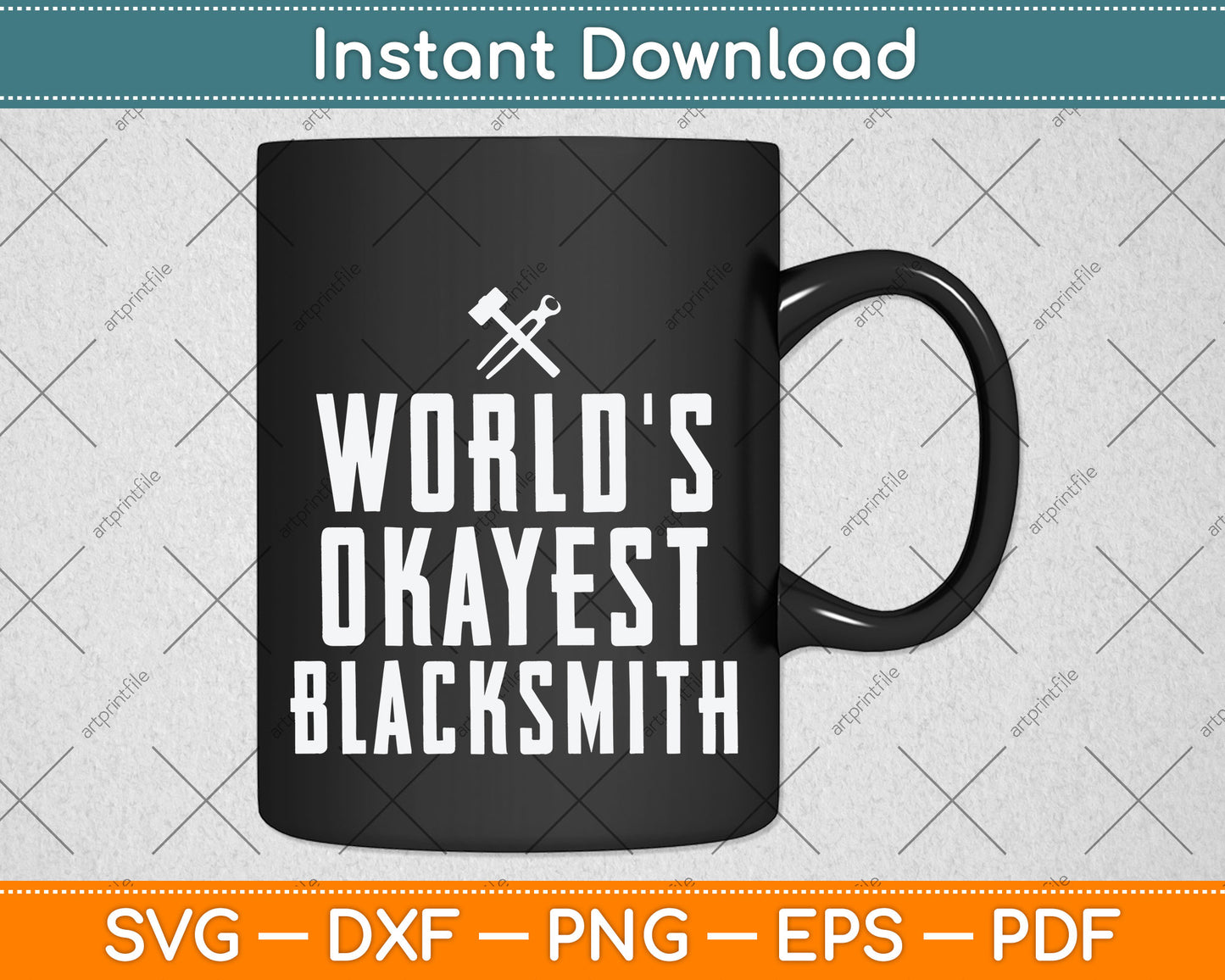 World's Okayest Blacksmith Svg Png Dxf Digital Cutting File