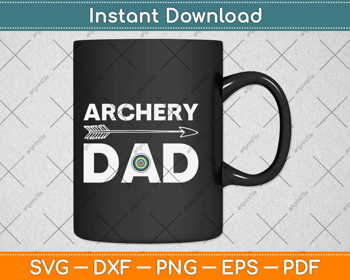 Archery Dad Arrow Target Svg Png Dxf Digital Cutting File