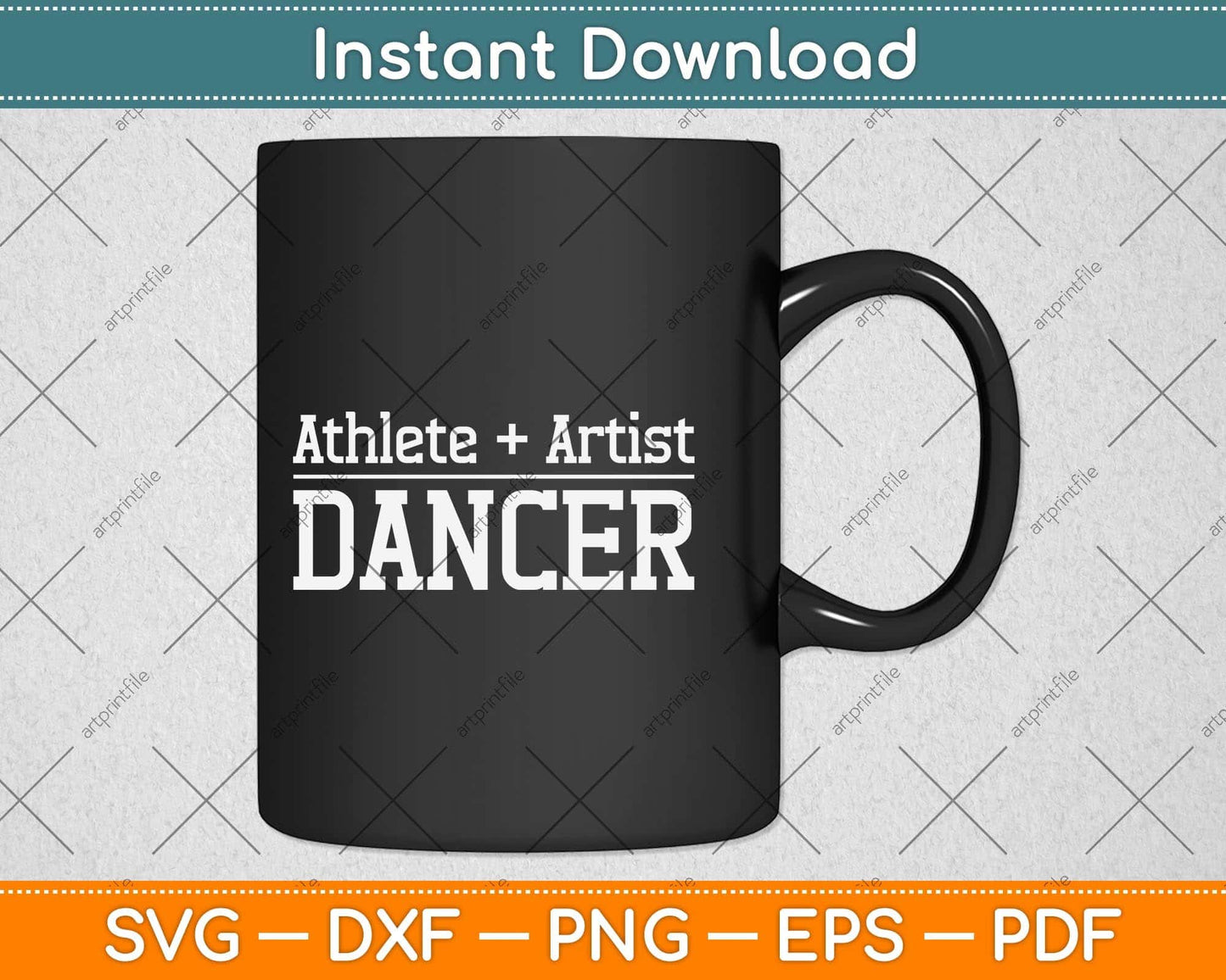 Athlete + Artist = Dancer Svg Png Dxf Digital Cutting File