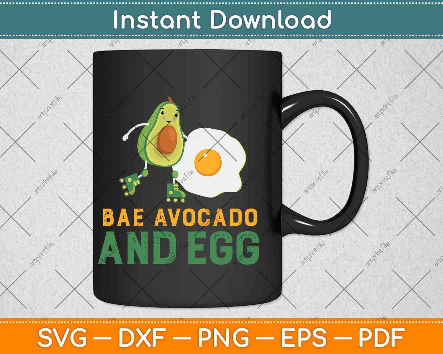 Bae Avocado And Egg Food Pun Keto Diet Svg Design Cricut Printable Cutting Files