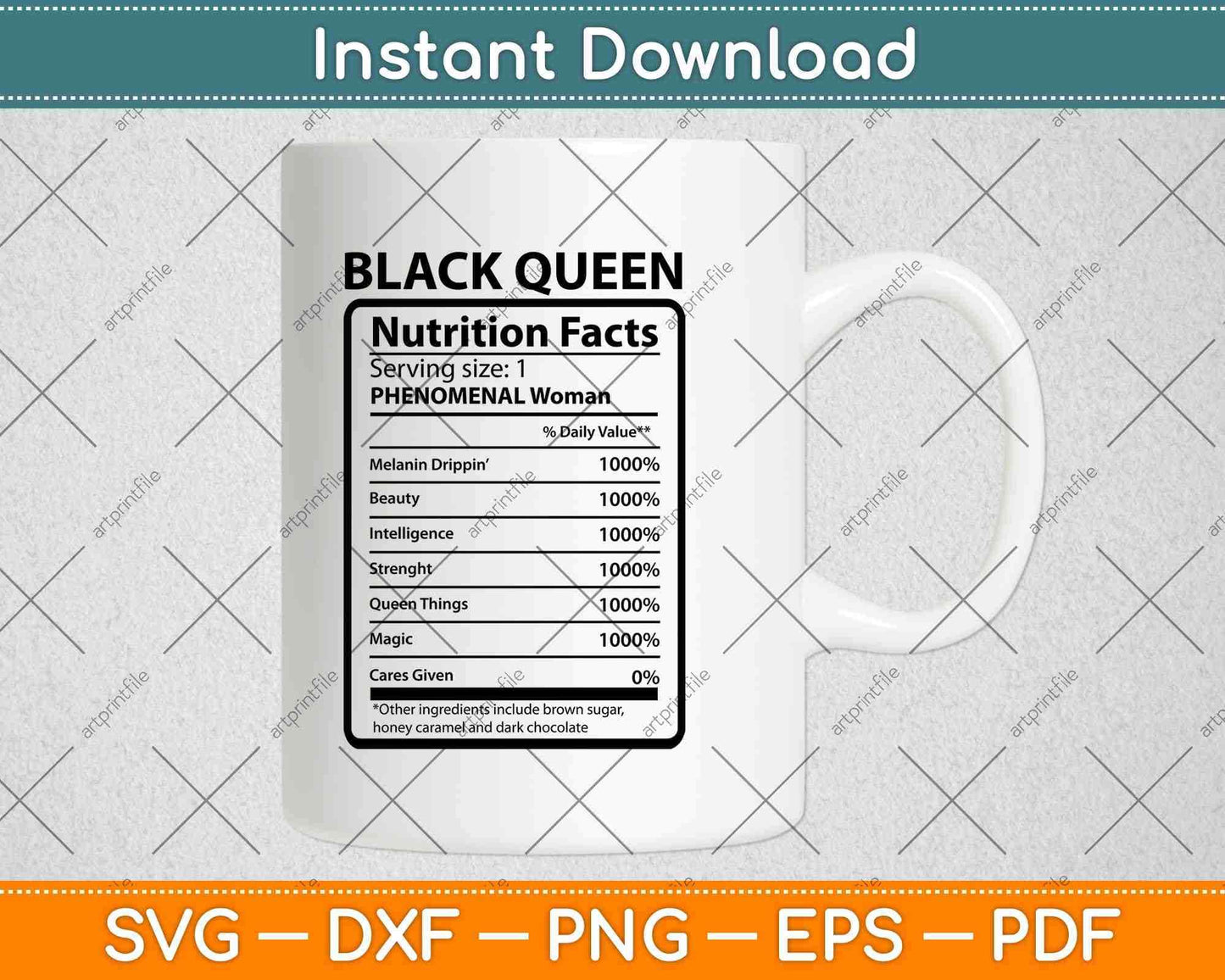 Black Queen Nutrition Facts Svg Png Dxf Digital Cutting Files