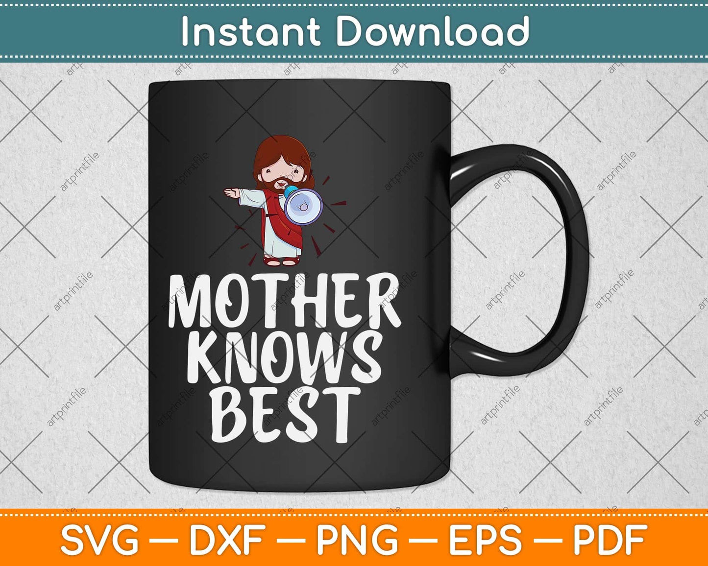 Blessed Mother Mary Knows Best Catholic Mother's Day Svg Cutting File