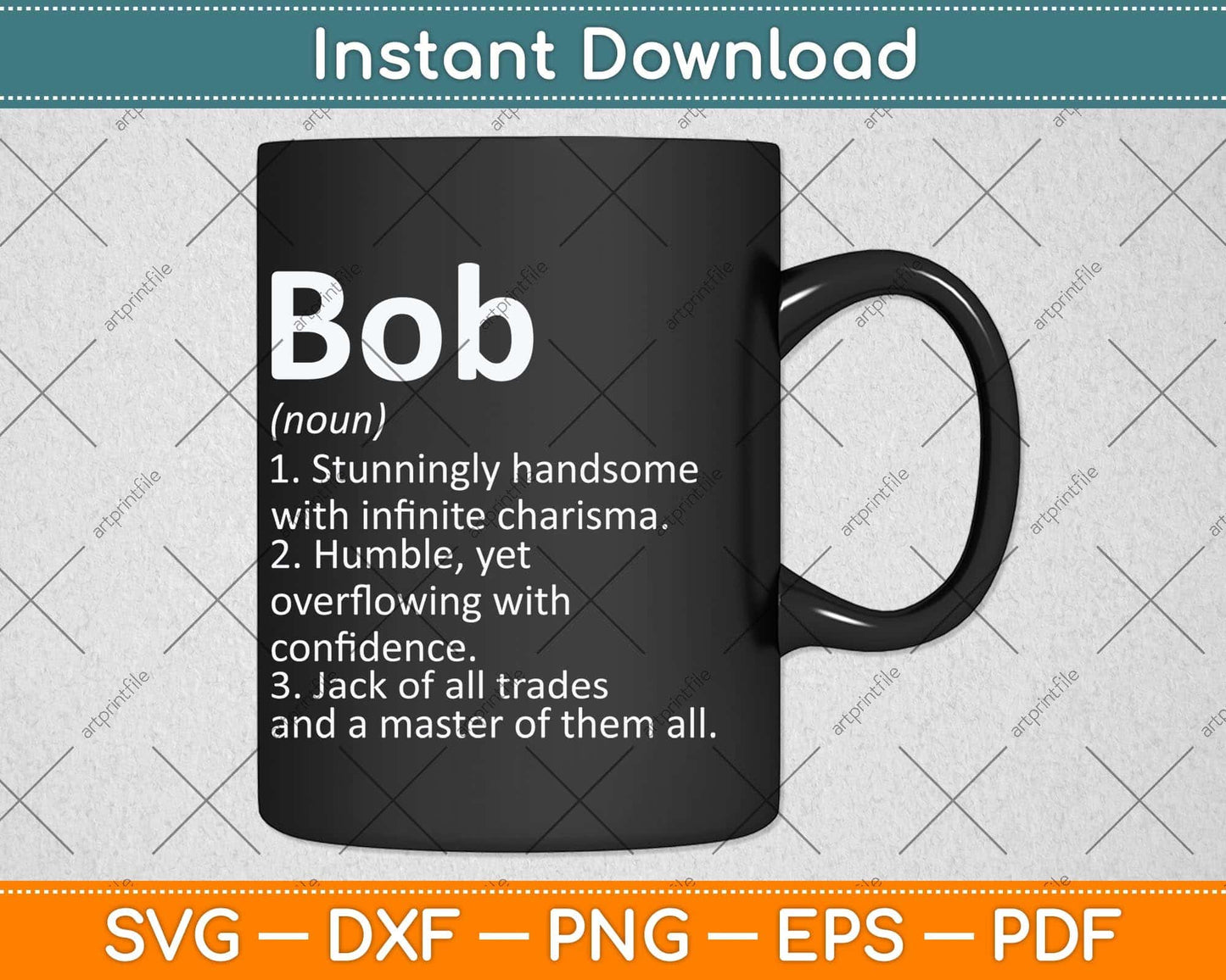 BOB Definition Personalized Name Funny Birthday Svg Png Dxf Digital Cutting File
