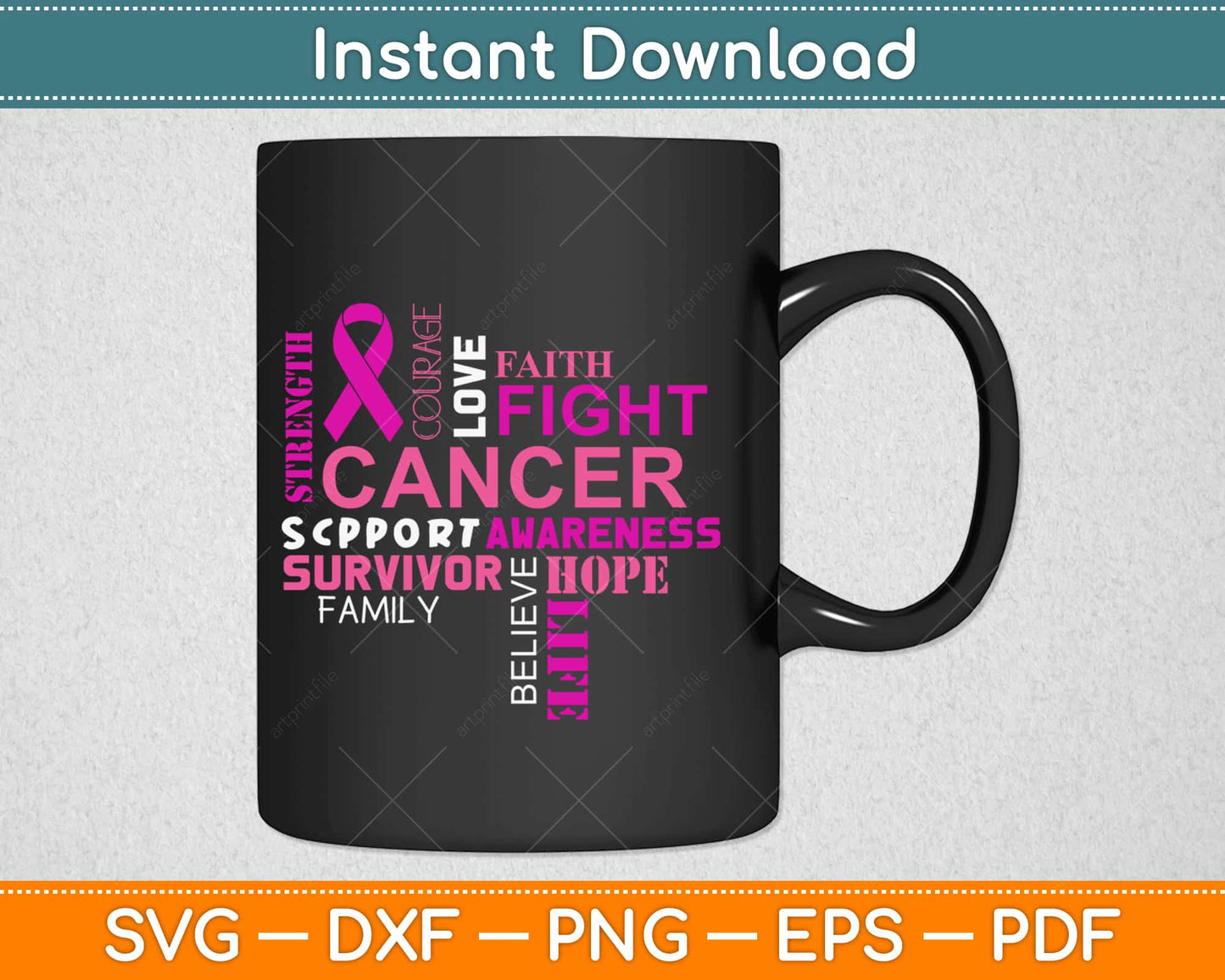 Breast Cancer Support Breast Cancer Awareness Svg Design Cricut Cut Files