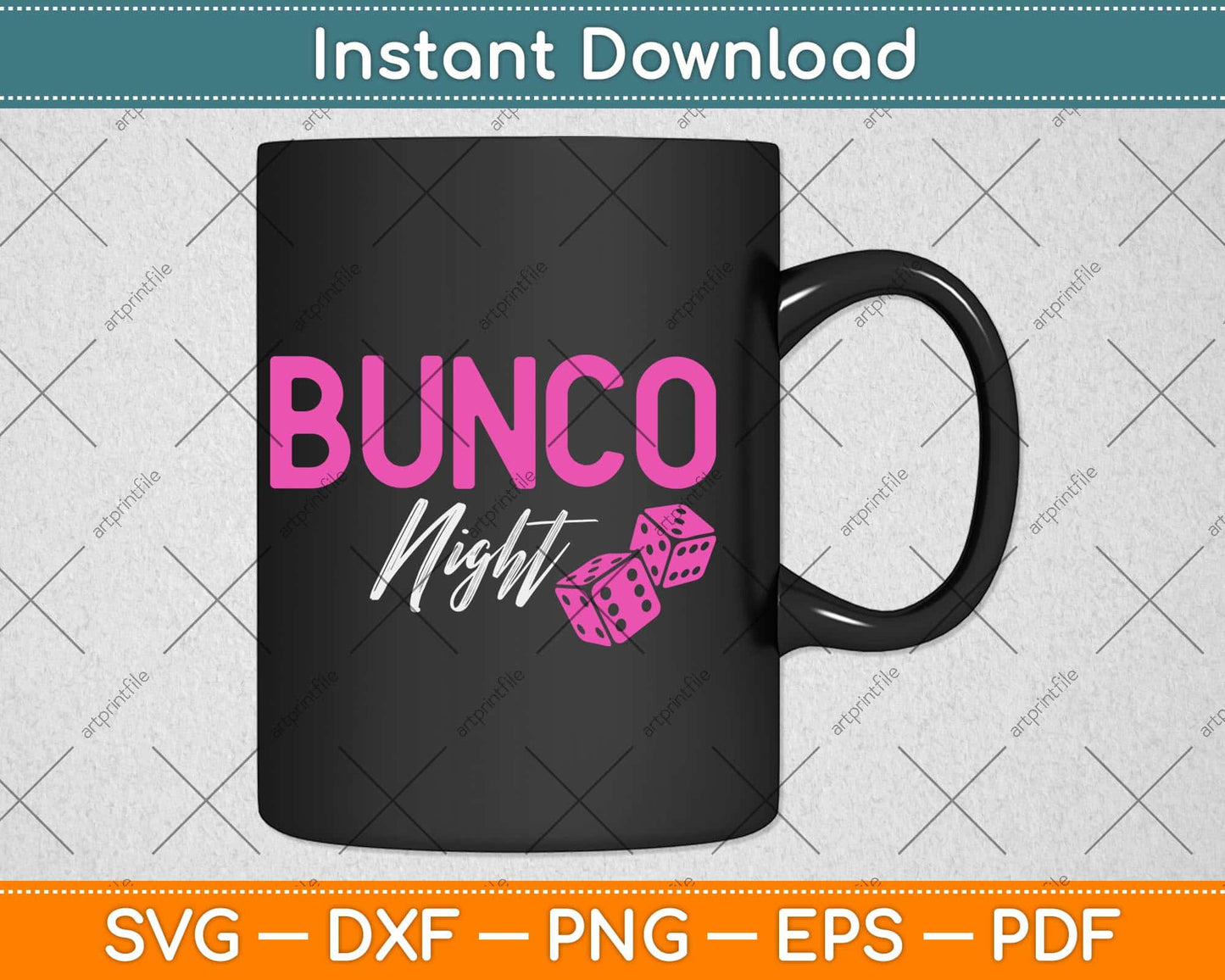 Bunco Tee Bunco Night Bunco Party Pink Dice Game Svg Png Dxf Digital Cutting File