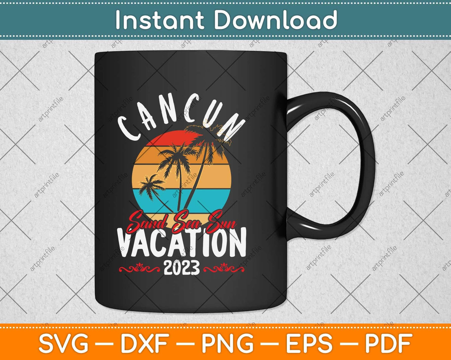 Cancun Mexico Vacation 2023 Matching Family Group Svg Png Dxf Digital Cutting File