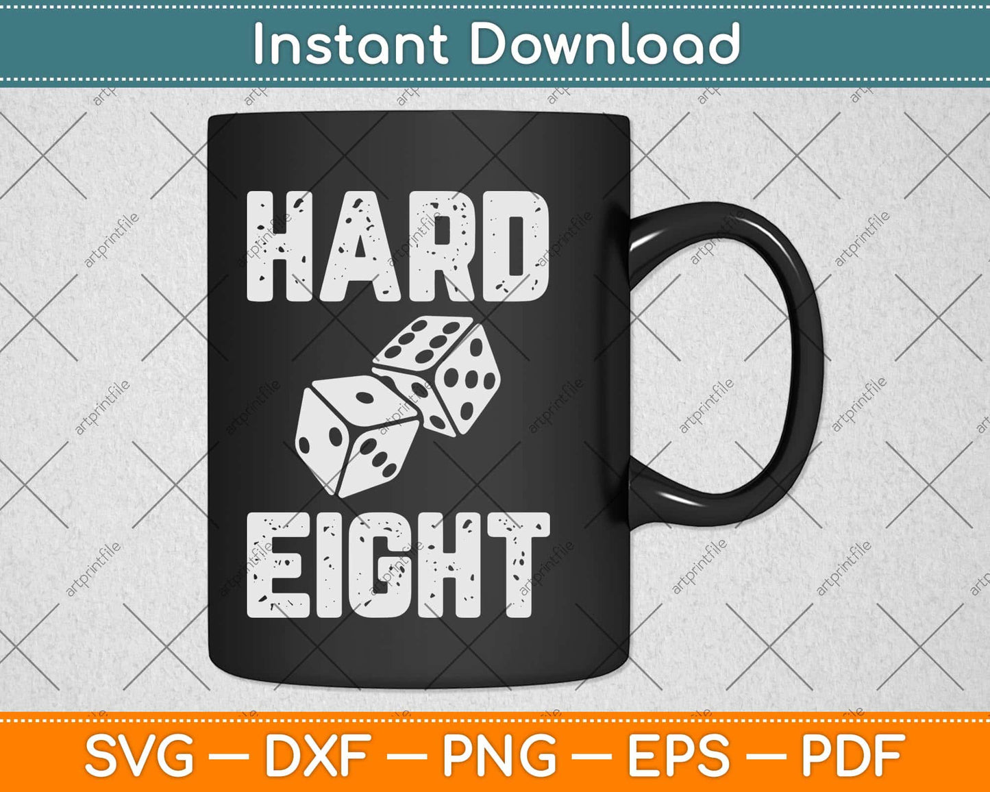Casino Craps Hard Eight Dice Svg Png Dxf Digital Cutting File