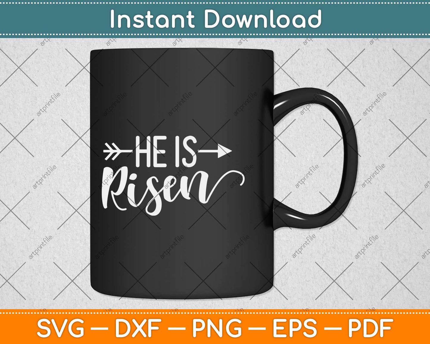 Christian He Is Risen Svg Png Dxf Digital Cutting File