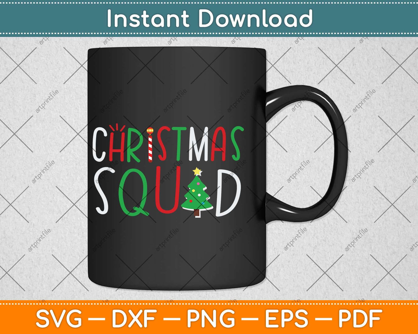 Christmas Squad Funny Xmas Family Matching Svg Png Dxf Digital Cutting File