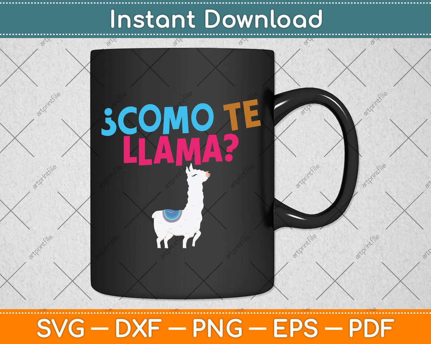 Como Te Llama Funny Llamas Lover Pun Fans Svg Png Dxf Digital Cutting File