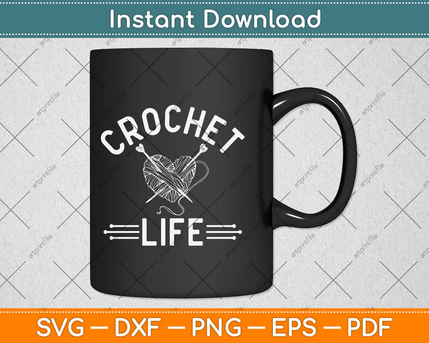 Crochet Life Yarn Svg Design Cricut Printable Cutting Files