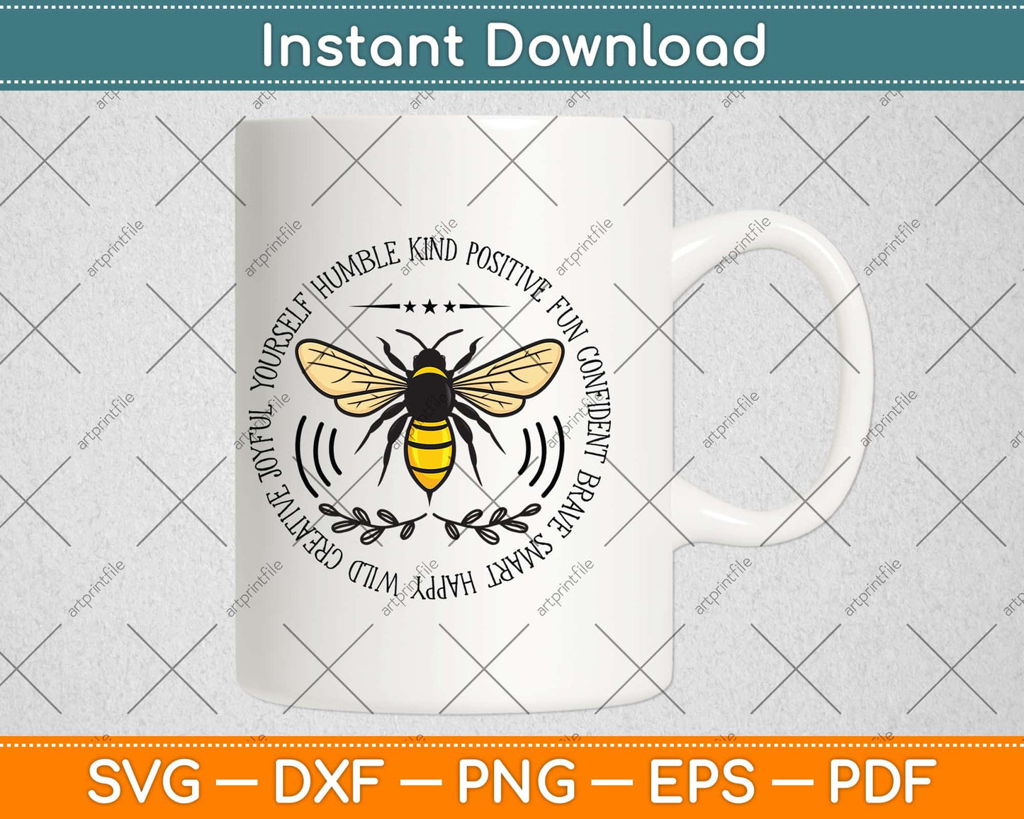 Cute Bee Something Kind Positive Fun Confident Svg Png Dxf Digital Cutting File